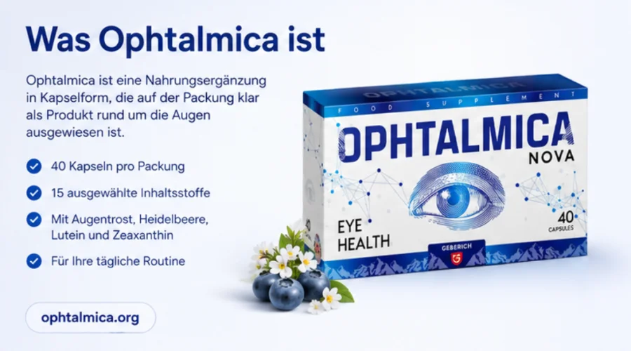 Ophtalmica Kapseln für die Augen — Schachtel mit 40 Kapseln im Überblick
