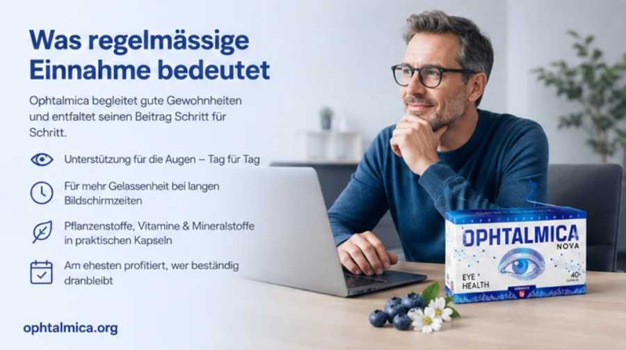 Ophtalmica — vier Kapseln als tägliche Ration bei regelmäßiger Einnahme