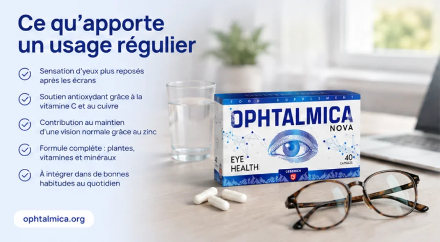 Ophtalmica — vier Kapseln als tägliche Ration bei regelmäßiger Einnahme