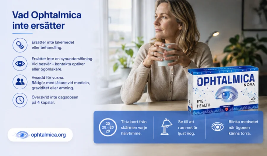 Ophtalmica — vier Kapseln als tägliche Ration bei regelmäßiger Einnahme
