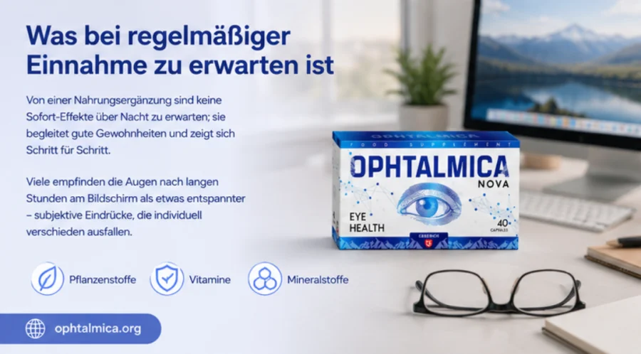 Ophtalmica — vier Kapseln als tägliche Ration bei regelmäßiger Einnahme