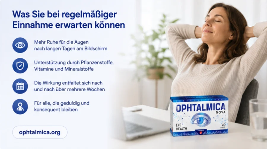 Ophtalmica — vier Kapseln als tägliche Ration bei regelmäßiger Einnahme